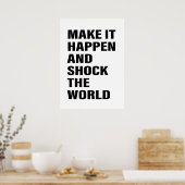 引用文アート成功ライフヒント単語文字アートTシャツ ポスター (キッチン)