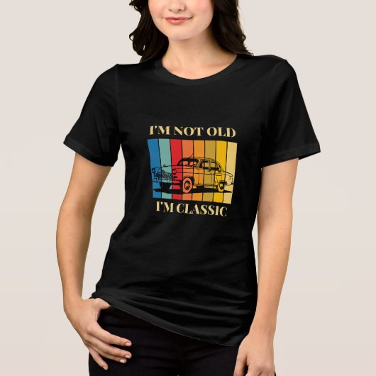 引用文イムノオールドIm車クラシック用 トライブレンドTシャツ (正面)