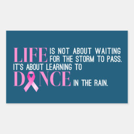 引用文インスパイア乳がん認識度 |ステッカー 長方形シール