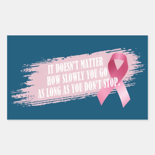 引用文インスパイア乳がん認識度 |ステッカー 長方形シール (正面)