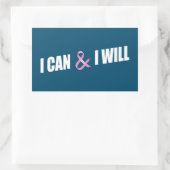 引用文インスパイア乳がん認識度 |ステッカー 長方形シール (バッグ)