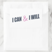 引用文インスパイア乳がん認識度 |ステッカー 長方形シール (バッグ)