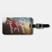 引用文インスピレーション「雨滴の間で踊る」 ラゲッジタグ (正面横)