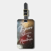 引用文インスピレーション「雨滴の間で踊る」 ラゲッジタグ (正面縦)