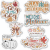 引用文ウェルカムオータムシーズンセット7 シール (正面)