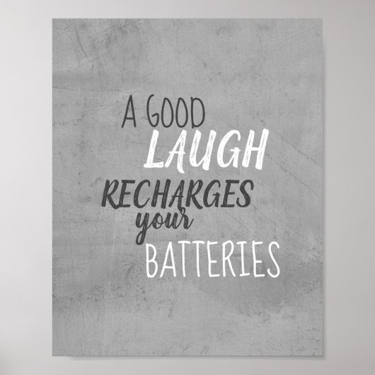 引用文ウォールアートタイポグラフィ良い笑い ポスター (正面)