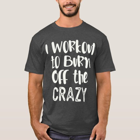 引用文エクササイズiトレーニングの燃焼オフに熱狂する tシャツ (正面)
