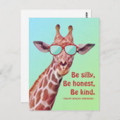 引用文エメ感動的ルソンベ間抜けおもしろいキリン ポストカード (正面/裏面)