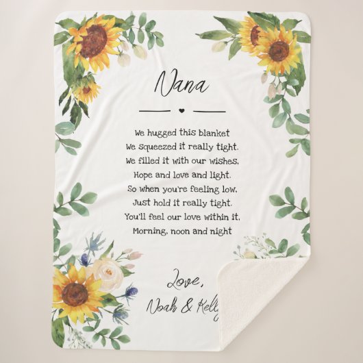 引用文エレガントギフトおじいちゃんからナナおばあちゃんへ シェルパブランケット (正面)