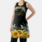 引用文オンかわいいヒマワリプリントエプロン エプロン (インサイチュ)