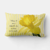 引用文オンイエロー春ダフォディル写真 ランバークッション (裏面)