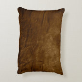 引用文オン茶色のレザーアクセント枕 アクセントクッション (裏面(縦))