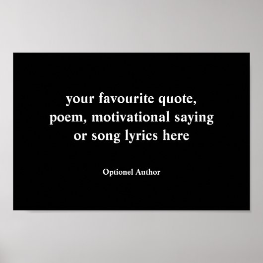 引用文カスタムの署名、独自の引用文ポスターの作成 ポスター (正面)