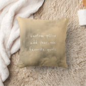 引用文カスタムアクセント枕セピアと白を追加 クッション (ブランケット)