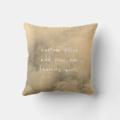 引用文カスタムアクセント枕セピアと白を追加 クッション (裏面)