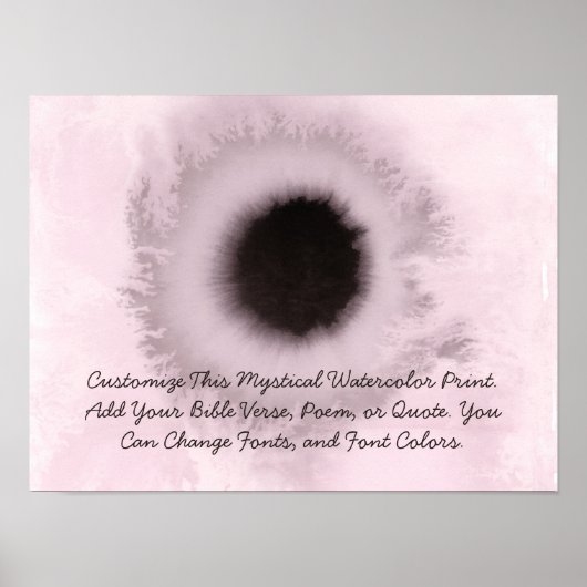 引用文カスタムアップロード自分の単語の水色ピンク ポスター (正面)