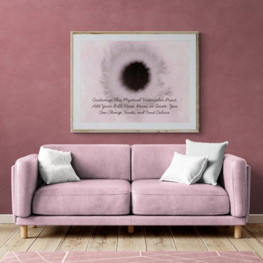 引用文カスタムアップロード自分の単語の水色ピンク ポスター