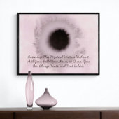 引用文カスタムアップロード自分の単語の水色ピンク ポスター