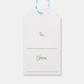 引用文カスタムガーデンレッドポピー水彩画 ギフトタグ (裏面)