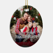 引用文カスタムクリスマスと家族の写真 セラミックオーナメント (右)