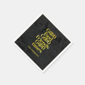 引用文カスタムグッドフードフレンズタイムズ スタンダードカクテルナプキン (角)