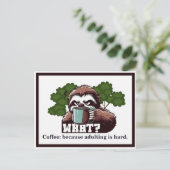 引用文カスタムコーヒー：姦淫は懸命 ポストカード (スタンド正面)