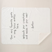 引用文カスタムシェルパ毛布 – 独自の作成 シェルパブランケット (正面(横))