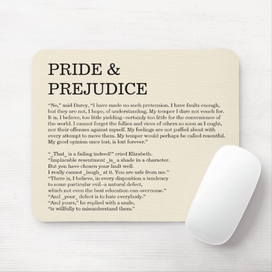 引用文カスタムジョーンオースティンシンプル文字 マウスパッド (マウス)