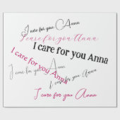 引用文カスタムタイポグラフィギフト ラッピングペーパー (フラット)