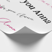 引用文カスタムタイポグラフィギフト ラッピングペーパー (角)