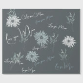 引用文カスタムタイポグラフィギフト ラッピングペーパー (フラット)