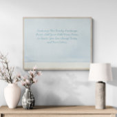 引用文カスタムバイブル聖句ビーチ水の色を追加 ポスター