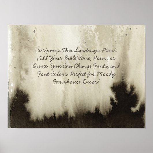 引用文カスタムバイブル聖句ムーディウォータカラーを追加 ポスター (正面)