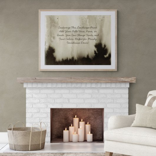 引用文カスタムバイブル聖句ムーディウォータカラーを追加 ポスター