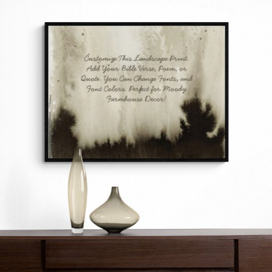 引用文カスタムバイブル聖句ムーディウォータカラーを追加 ポスター