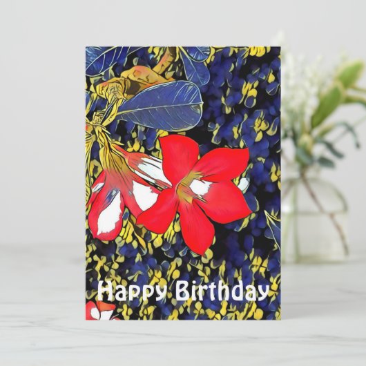 引用文カスタムフローラ水カラーレッドアデニウムB'day (スタンド正面)