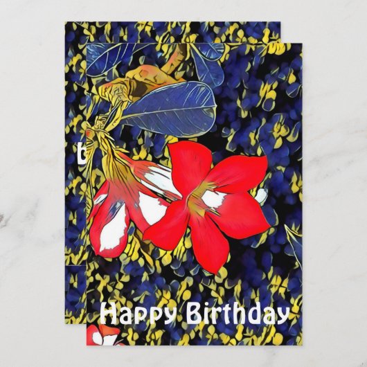 引用文カスタムフローラ水カラーレッドアデニウムB'day (正面/裏面)