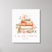 引用文カスタムブックスアンドヴィンテージピンクローズ キャンバスプリント (正面)