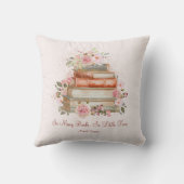 引用文カスタムブックスアンドヴィンテージピンクローズ クッション (裏面)