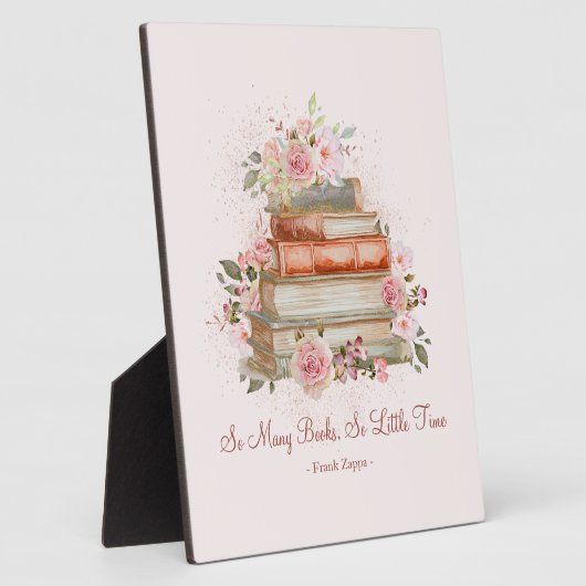 引用文カスタムブックスアンドヴィンテージピンクローズ フォトプラーク (側面)