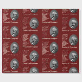 引用文カスタムブルゴーニュFREDERICKダグラス ラッピングペーパー (フラット)