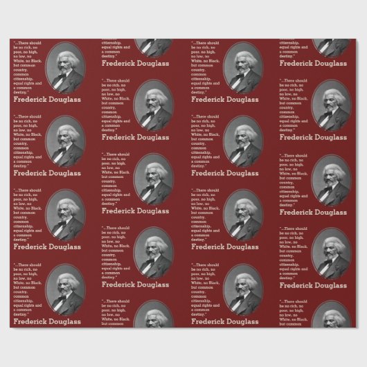 引用文カスタムブルゴーニュFREDERICKダグラス ラッピングペーパー (フラット)