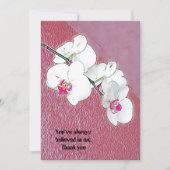 引用文カスタムプラム水カラーホワイトオーランズ サンキューカード (正面)