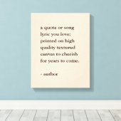 引用文カスタムプリントオンキャンバス キャンバスプリント (インサイチュ (ウッドフロア))