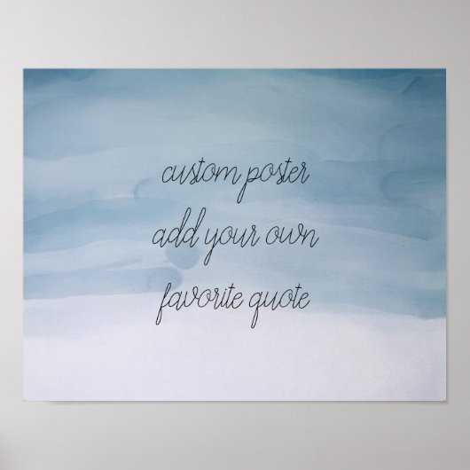 引用文カスタムポスター水カラーデザインの追加 ポスター (正面)