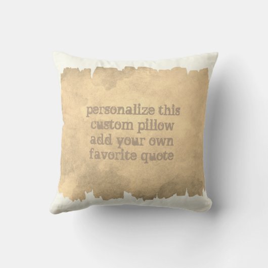 引用文カスタム枕の水の色のデザインを追加 クッション (裏面)