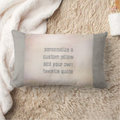 引用文カスタム枕ピンクとグレーを追加 ランバークッション (ブランケット)