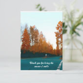 引用文カスタム水の色の木紅葉 サンキューカード (スタンド正面)