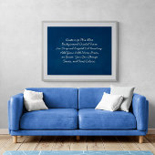 引用文カスタム独自の単語をアップロードするBlue Moody Art ポスター