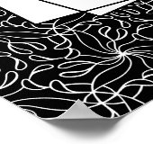 引用文カスタム白黒ポスター ポスター (角)